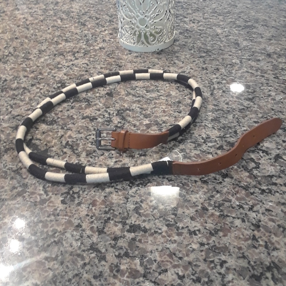 Navy striped Spring/Summer belt